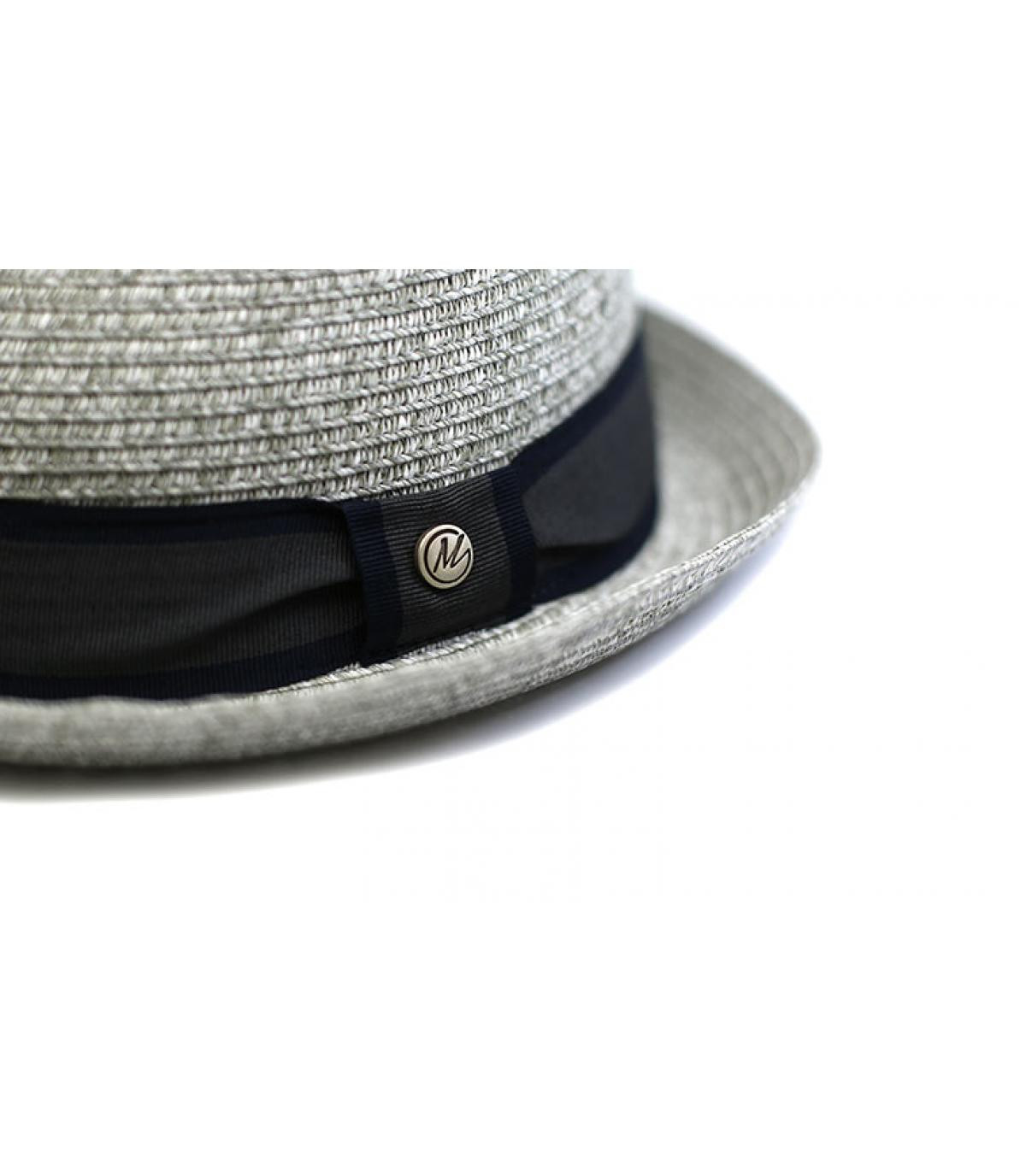 M by Flechet straw pork pie grey